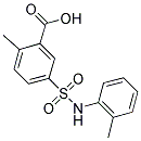 2-METHYL-5-[[(2-METHYLPHENYL)AMINO]SULFONYL]BENZOIC ACID Struktur