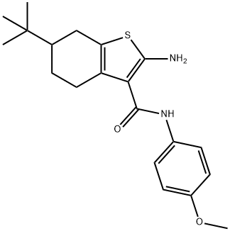 2-アミノ-6-TERT-ブチル-N-(4-メトキシフェニル)-4,5,6,7-テトラヒドロベンゾ[B]チオフェン-3-カルボキサミド price.