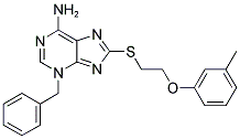 3-BENZYL-8-([2-(3-METHYLPHENOXY)ETHYL]THIO)-3H-PURIN-6-AMINE Struktur