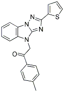 1-(4-METHYLPHENYL)-2-(2-THIEN-2-YL-4H-[1,2,4]TRIAZOLO[1,5-A]BENZIMIDAZOL-4-YL)ETHANONE Struktur