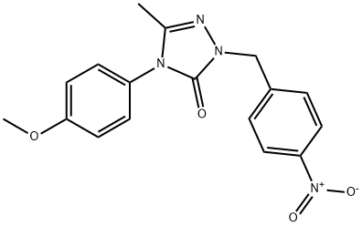 4-(4-METHOXYPHENYL)-5-METHYL-2-(4-NITROBENZYL)-2,4-DIHYDRO-3H-1,2,4-TRIAZOL-3-ONE Struktur