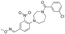 4-[4-(3-CHLOROBENZOYL)-1,4-DIAZEPAN-1-YL]-3-NITROBENZENECARBALDEHYDE O-METHYLOXIME Struktur