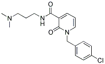 N-[3-(DIMETHYLAMINO)PROP-1-YL]-1-(4-CHLOROBENZYL)-2-PYRIDONE-3-CARBOXAMIDE Struktur