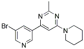 4-(5-BROMOPYRIDIN-3-YL)-2-METHYL-6-PIPERIDIN-1-YLPYRIMIDINE Struktur