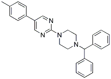 2-(4-BENZHYDRYL-PIPERAZIN-1-YL)-5-P-TOLYL-PYRIMIDINE Struktur