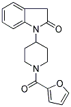 4-(2,3-DIHYDRO-2-OXO-(1H)-INDOL-1-YL)-1-(FURAN-2-YLCARBONYL)PIPERIDINE Struktur