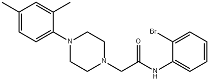 N-(2-BROMOPHENYL)-2-[4-(2,4-DIMETHYLPHENYL)PIPERAZINO]ACETAMIDE Struktur