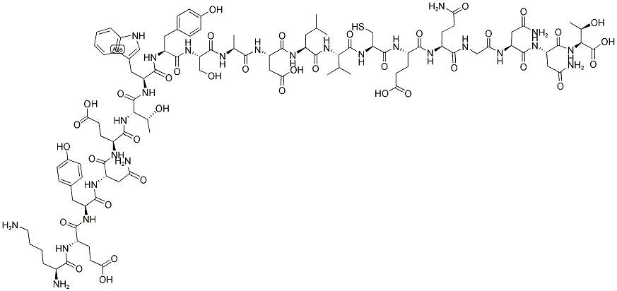 H-LYS-GLU-TYR-ASN-GLU-THR-TRP-TYR-SER-ALA-ASP-LEU-VAL-CYS-GLU-GLN-GLY-ASN-ASN-THR-OH Struktur