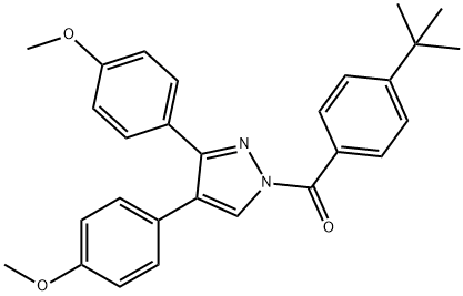 [3,4-BIS(4-METHOXYPHENYL)-1H-PYRAZOL-1-YL][4-(TERT-BUTYL)PHENYL]METHANONE Struktur