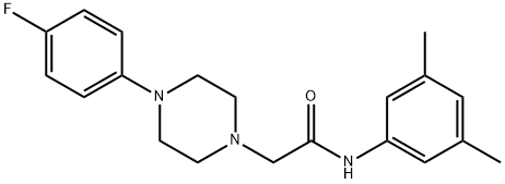 N-(3,5-DIMETHYLPHENYL)-2-[4-(4-FLUOROPHENYL)PIPERAZINO]ACETAMIDE Struktur