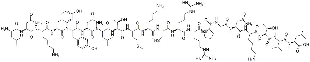 H-LEU-ASN-LYS-TYR-TYR-ASN-LEU-THR-MET-LYS-CYS-ARG-ARG-PRO-GLY-ASN-LYS-THR-VAL-LEU-OH Struktur