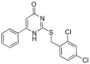 2-[(2,4-DICHLOROBENZYL)THIO]-6-PHENYLPYRIMIDIN-4(1H)-ONE Struktur