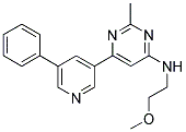 N-(2-METHOXYETHYL)-2-METHYL-6-(5-PHENYLPYRIDIN-3-YL)PYRIMIDIN-4-AMINE Struktur