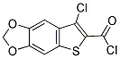 3-CHLORO-5,6-METHYLENEDIOXYBENZOTHIOPHENE-2-CARBONYL CHLORIDE Struktur