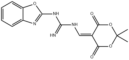 N-(1,3-BENZOXAZOL-2-YL)-N''-[(2,2-DIMETHYL-4,6-DIOXO-1,3-DIOXAN-5-YLIDENE)METHYL]GUANIDINE Struktur