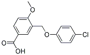 3-(4-CHLORO-PHENOXYMETHYL)-4-METHOXY-BENZOIC ACID Struktur