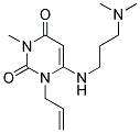 1-ALLYL-6-([3-(DIMETHYLAMINO)PROPYL]AMINO)-3-METHYLPYRIMIDINE-2,4(1H,3H)-DIONE Struktur