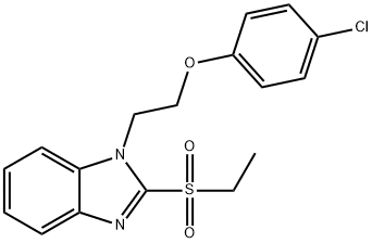 1-[2-(4-CHLOROPHENOXY)ETHYL]-2-(ETHYLSULFONYL)-1H-BENZIMIDAZOLE Struktur