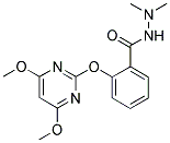 2-[(4,6-DIMETHOXYPYRIMIDIN-2-YL)OXY]BENZOIC ACID, 2,2-DIMETHYLHYDRAZIDE Struktur