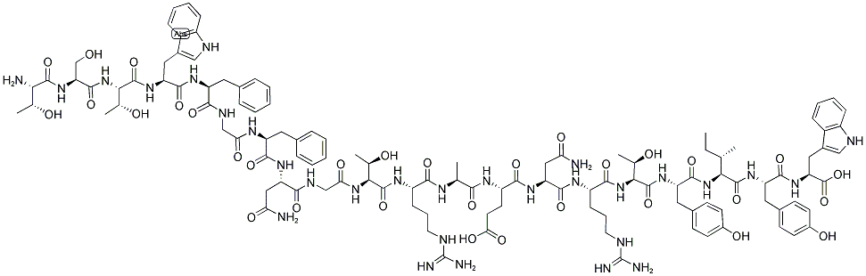 H-THR-SER-THR-TRP-PHE-GLY-PHE-ASN-GLY-THR-ARG-ALA-GLU-ASN-ARG-THR-TYR-ILE-TYR-TRP-OH Struktur