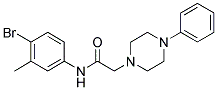 N-(4-BROMO-3-METHYLPHENYL)-2-(4-PHENYLPIPERAZINO)ACETAMIDE Struktur