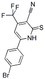 6-(4-BROMOPHENYL)-4-(TRIFLUOROMETHYL)-1,2-DIHYDRO-2-THIOXOPYRIDINE-3-CARBONITRILE Struktur