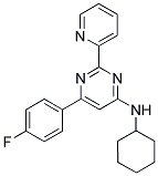 N-CYCLOHEXYL-6-(4-FLUOROPHENYL)-2-PYRIDIN-2-YLPYRIMIDIN-4-AMINE Struktur