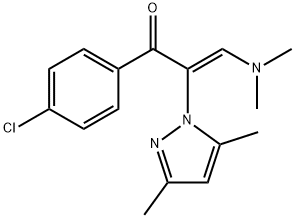 (Z)-1-(4-CHLOROPHENYL)-3-(DIMETHYLAMINO)-2-(3,5-DIMETHYL-1H-PYRAZOL-1-YL)-2-PROPEN-1-ONE Struktur