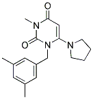 1-(3,5-DIMETHYLBENZYL)-3-METHYL-6-PYRROLIDIN-1-YLPYRIMIDINE-2,4(1H,3H)-DIONE Struktur