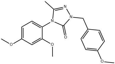 4-(2,4-DIMETHOXYPHENYL)-2-(4-METHOXYBENZYL)-5-METHYL-2,4-DIHYDRO-3H-1,2,4-TRIAZOL-3-ONE Struktur