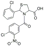 3-(4-CHLORO-3-NITRO-BENZOYL)-2-(2-CHLORO-PHENYL)-THIAZOLIDINE-4-CARBOXYLIC ACID Struktur