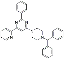 4-(4-BENZHYDRYL-PIPERAZIN-1-YL)-2-PHENYL-6-PYRIDIN-2-YL-PYRIMIDINE Struktur