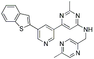 [6-(5-BENZO[B]THIOPHEN-2-YL-PYRIDIN-3-YL)-2-METHYL-PYRIMIDIN-4-YL]-(5-METHYL-PYRAZIN-2-YLMETHYL)-AMINE Struktur