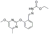 N-[1-AZA-2-[2-[(4-METHOXY-6-METHYLPYRIMIDIN-2-YL)OXY]PHENYL]ETHENYL]CARBAMIC ACID, ETHYL ESTER Struktur