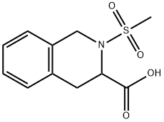 2-(METHYLSULFONYL)-1,2,3,4-TETRAHYDROISOQUINOLINE-3-CARBOXYLIC ACID Struktur