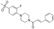 1-[2-FLUORO-4-(METHYLSULFONYL)PHENYL]-4-[(2E)-3-PHENYLPROP-2-ENOYL]PIPERAZINE Struktur