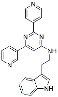 N-[2-(1H-INDOL-3-YL)ETHYL]-6-PYRIDIN-3-YL-2-PYRIDIN-4-YLPYRIMIDIN-4-AMINE Struktur