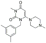 1-(3,5-DIMETHYL-BENZYL)-3-METHYL-6-(4-METHYL-PIPERAZIN-1-YL)-1H-PYRIMIDINE-2,4-DIONE Struktur