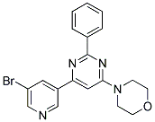 4-[6-(5-BROMOPYRIDIN-3-YL)-2-PHENYLPYRIMIDIN-4-YL]MORPHOLINE Struktur