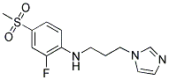 N-[2-FLUORO-4-(METHYLSULFONYL)PHENYL]-N-[3-(1H-IMIDAZOL-1-YL)PROPYL]AMINE Struktur