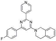 2-[6-(4-FLUOROPHENYL)-2-PYRIDIN-4-YLPYRIMIDIN-4-YL]-1,2,3,4-TETRAHYDROISOQUINOLINE Struktur