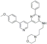 (6-[5-(4-METHOXY-PHENYL)-PYRIDIN-3-YL]-2-PHENYL-PYRIMIDIN-4-YL)-(3-MORPHOLIN-4-YL-PROPYL)-AMINE Struktur