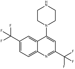 1-[2,6-BIS(TRIFLUOROMETHYL)QUINOL-4-YL]PIPERAZINE Struktur