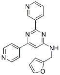 N-(2-FURYLMETHYL)-2-PYRIDIN-3-YL-6-PYRIDIN-4-YLPYRIMIDIN-4-AMINE Struktur