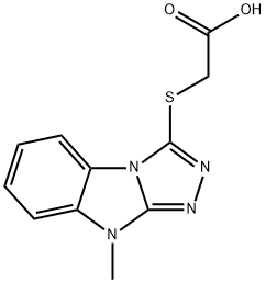 [(9-METHYL-9H-[1,2,4]TRIAZOLO[4,3-A]BENZIMIDAZOL-3-YL)THIO]ACETIC ACID Struktur