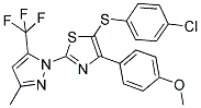 4-(5-[(4-CHLOROPHENYL)SULFANYL]-2-[3-METHYL-5-(TRIFLUOROMETHYL)-1H-PYRAZOL-1-YL]-1,3-THIAZOL-4-YL)PHENYL METHYL ETHER Struktur