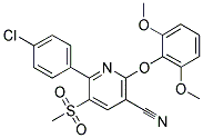 6-(4-CHLOROPHENYL)-2-(2,6-DIMETHOXYPHENOXY)-5-(METHYLSULFONYL)PYRIDINE-3-CARBONITRILE Struktur