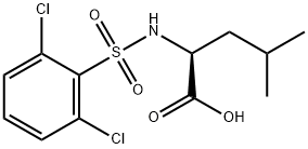 2-[[(2,6-DICHLOROPHENYL)SULFONYL]AMINO]-4-METHYLPENTANOIC ACID Struktur