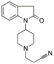 3-[4-(2,3-DIHYDRO-2-OXO-(1H)-INDOL-1-YL)PIPERIDIN-1-YL]PROPANONITRILE Struktur