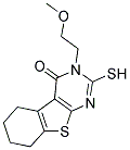 2-MERCAPTO-3-(2-METHOXY-ETHYL)-5,6,7,8-TETRAHYDRO-3H-BENZO[4,5]THIENO[2,3-D]PYRIMIDIN-4-ONE Struktur